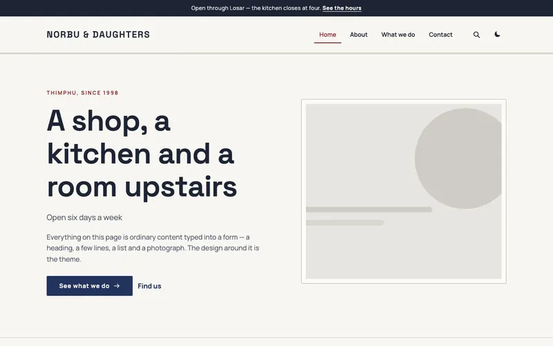 Counsel theme, shown with the demo site