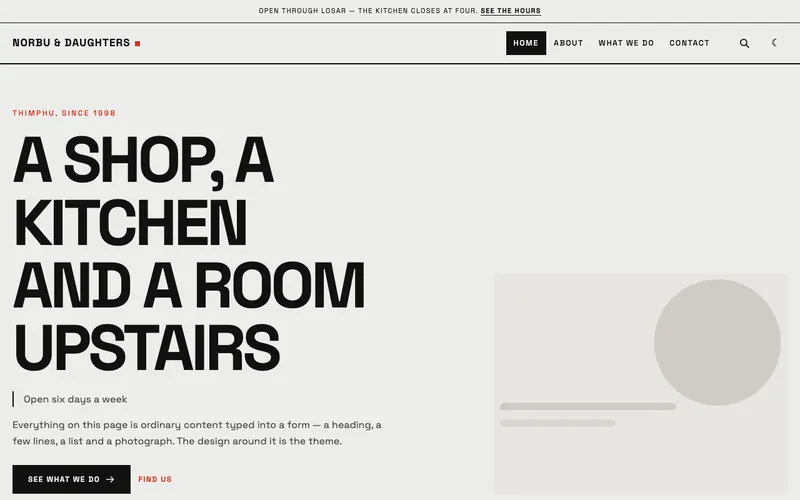 Mono theme, shown with the demo site